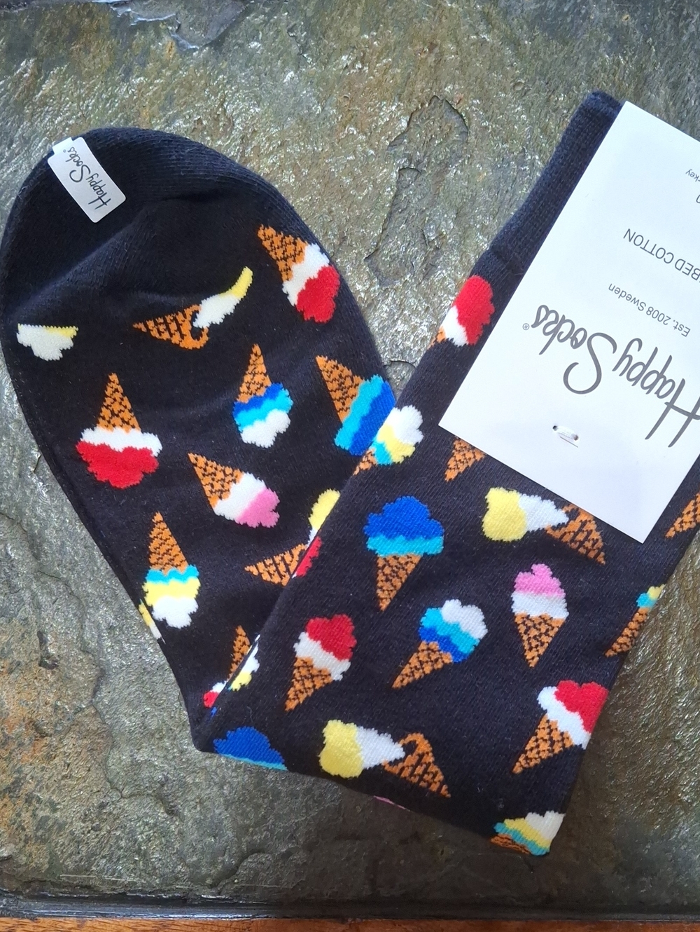 Happy Socks Ice Cream Cone Crew Socks